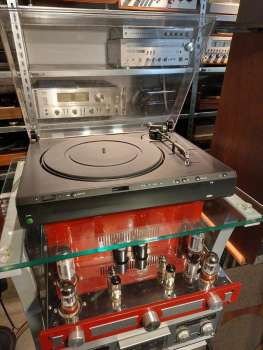 Preview: BRAUN P 3 Plattenspieler in schwarz mit Ortofon DD Strobo Pitch