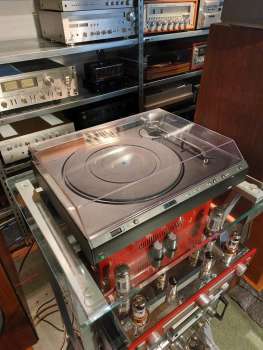 Preview: BRAUN P 3 Plattenspieler in schwarz mit Ortofon DD Strobo Pitch