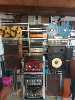 Preview: REVOX  B 77  2-Spur Tonband 3-Kopf NAB Alu Kelche und Alu Spulen