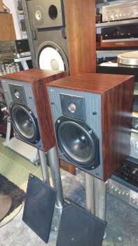 KEF  C20  2 Wege Regallautsprecher 80ger Jahre Top Zustand in Mahagony /Nadelstreifen