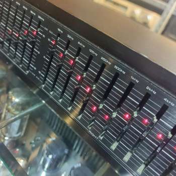 KENWOOD GE-56 Equalizer 2x12 beleuchtete LED Regler Japan 1987