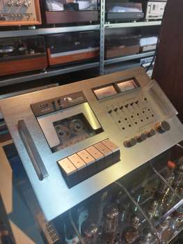 NAKAMICHI 600 Pult Tape Deck  silber Alu Japan 1977 mit Haube