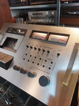 Preview: NAKAMICHI 600 Pult Tape Deck  silber Alu Japan 1977 mit Haube