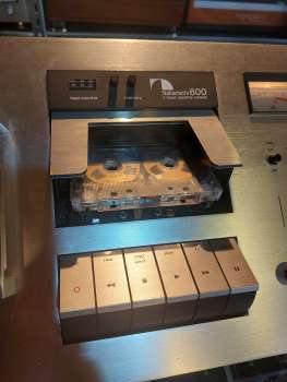 Preview: NAKAMICHI 600 Pult Tape Deck  silber Alu Japan 1977 mit Haube