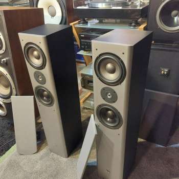 Preview: ELAC SL-100 Stand-Lautsprecher silber-schwarz Deutschland 2000