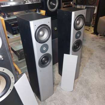 Preview: ELAC SL-100 Stand-Lautsprecher silber-schwarz Deutschland 2000