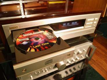 Preview: DENON DCD-3520 EX in champagner silber mit Klavierlack Holz